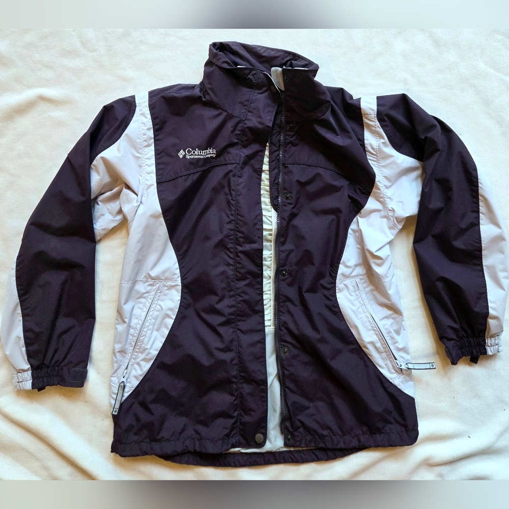 Columbia Purple and White Jacket Size Small